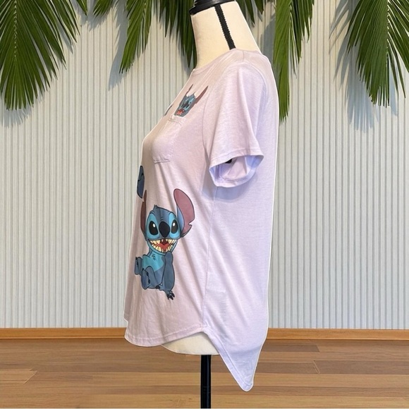 DISNEY Lavender Stitch Graphic T-Shirt – Size L (11-13) - Picture 4 of 10